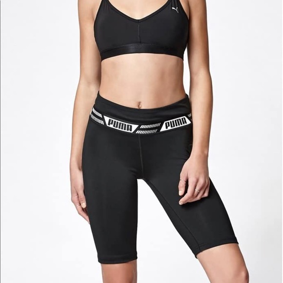 PUMA Black Crop Top Biker Short Set Size XS - Picture 2 of 7